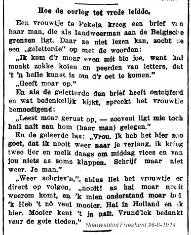 Nieuwsblad van Friesland 26 8 1914 GEREED