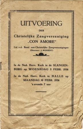 1936 programma boekje uitvoering