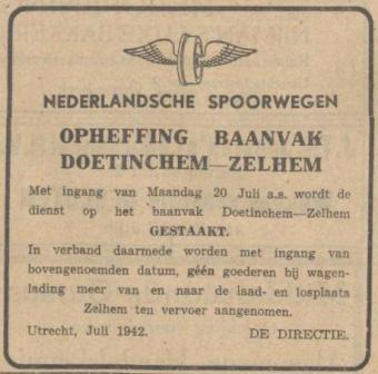 17 07 1942 opheffing spoorlijn zelhem doetinchem