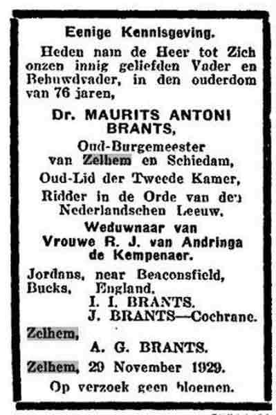 Brandts Nieuwe Rotterdamsche Courant 30 11 1929