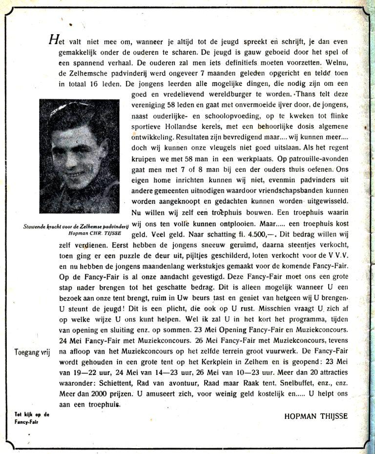 Hopman Thijsse krant 1947 