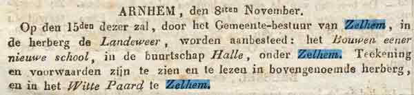 School Halle Arnhemsche courant 09 11 1837