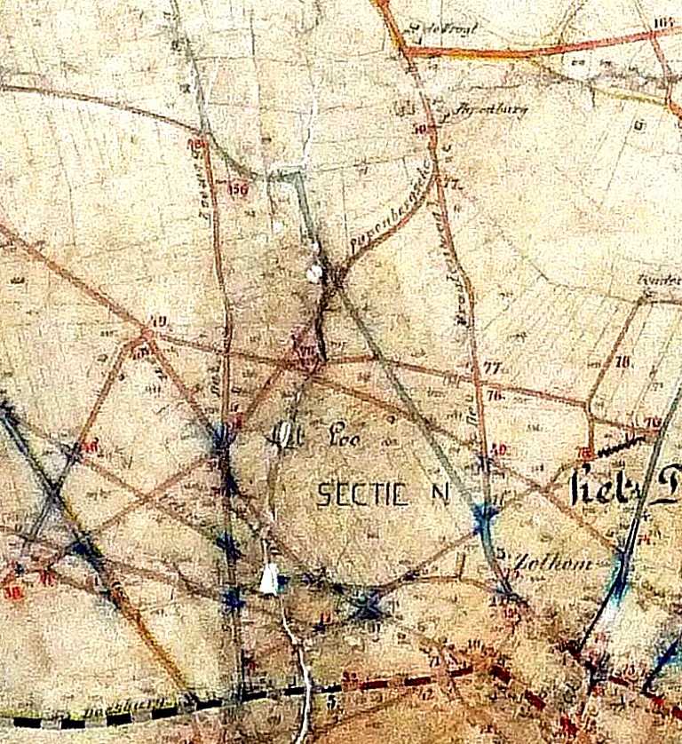 1829 kaart wegenlegger