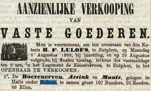 Assink Nieuw Amsterdamsch handels en effectenblad 04 08 1860