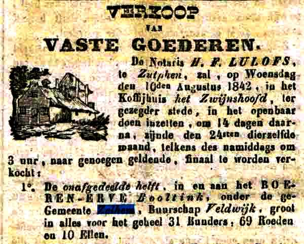 booltink Arnhemsche courant 06 08 1842