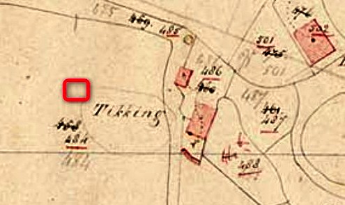 Kadasterkaart 1829 met locatie
