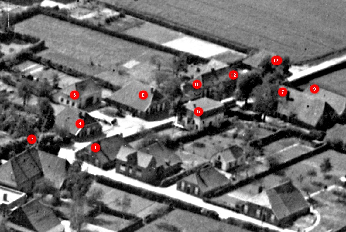 luchtfoto 1928 met huisnummers