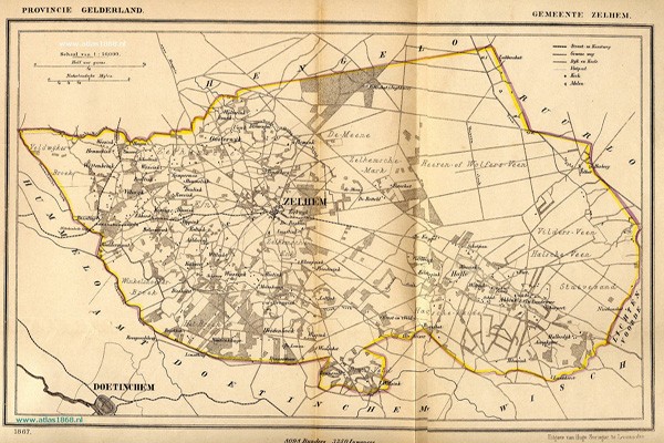 kaart 1867 Zelhem 