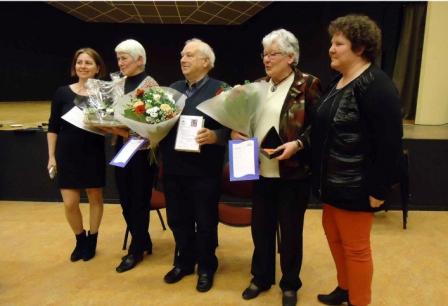 2016 Martha Ditzel 50 jr en Henri Zwaal 40 jr lid. Henriette Ada en Henri Zwaal Martha Ditzel en Bianca 