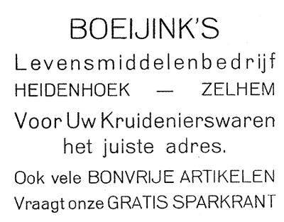 boeijink advertentie 1927