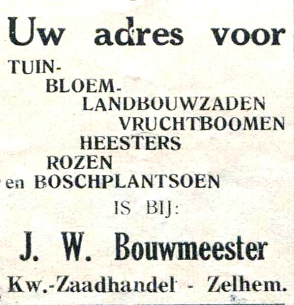 Bouwmeester adv 1937