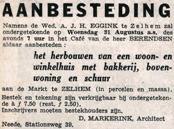 eggink aanbesteding 1949