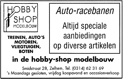 hobby shop advertentie