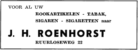 Roenhorst J.h. advertentie